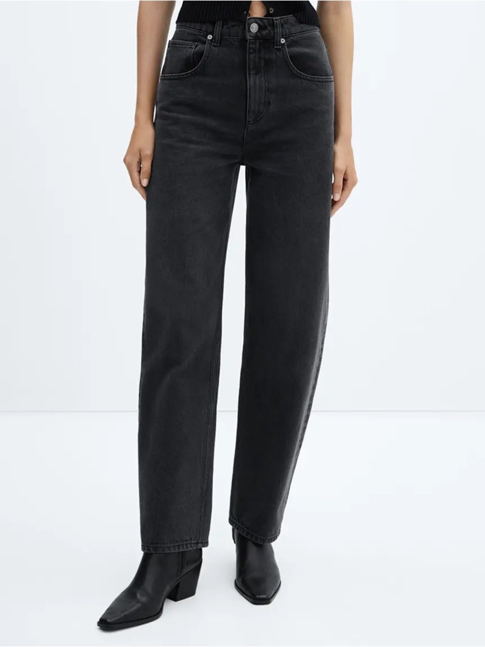 Mango high waist ballon jeans, US 4
